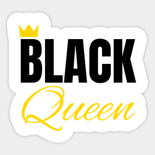 Black Queen, Black History, African American, for Black Women Sticker